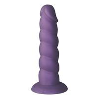 Baseks Swirly Lilla Silikone Dildo 17,5 cm