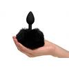 Baseks Furry Bunny Tail Butt Plug Svart