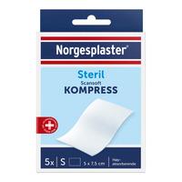 Norgesplaster Scansoft kompress, 5 x 7,5 cm  - 5 stk.