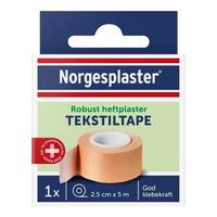 Norgesplaster Robust heftplaster, tekstiltape, 2,5 cm x 5 m - 1 stk.