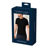 Swedish Posture T-shirt Alignment Cotton Black mann - Flere størrelser