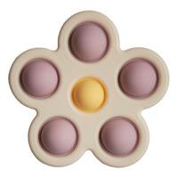 Mushie Flower Press Toy - Soft Lilac/Pale Daffodil/Ivory - 1 stk.