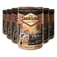 Carnilove Våtfor for valper - laks & kalkun - 6 x 400 g.