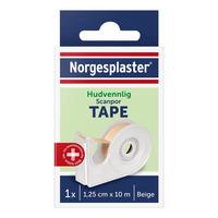 Norgesplaster Scanpor, Tape med dispenser, beige, 1,25 cm x 10 m - 1 stk.