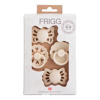 FRIGG Baby's First Beginner smokkpakke - Floral Heart Cream - 4 stk.