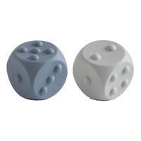 Mushie Leke Terning Tradewinds/Stone - 2 stk.
