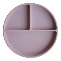 Mushie Silikone Tallerken Compartmentalised Soft Lilac - 1 stk.