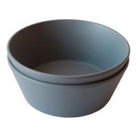 Mushie Skål Rund Smoke - 2 stk.