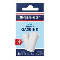 Norgesplaster Elastisk gasbind, 8 x 4 xm  - 2 stk.