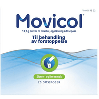 Movicol pulver til mikstur lime- og sitronsmak - 20 stk
