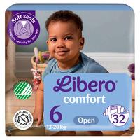 Libero Comfort 6 Åpen Bleie 13-20 kg - 32 stk.