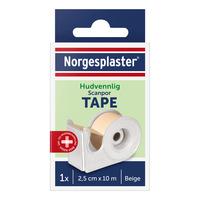 Norgesplaster Scanpor tape, beige, med dispenser, 2,5 cm x 10 m - 1 stk.