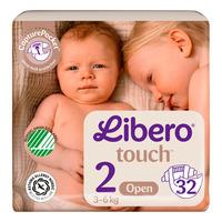 Libero Touch 2 Åpen Bleie 3-6 kg - 32 stk.