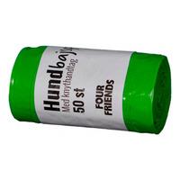 FourFriends hundposer m. håndtak, grønn - 50 stk.