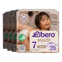 Libero Touch 7 åpen bleie - 4 x 20 stk.