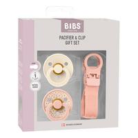 BIBS Pacifier & Clip Gift Set - Blush - 1 sett
