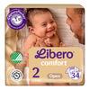Libero Comfort 2 Åpen Bleie 3-6 kg - 34 stk.