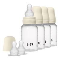 BIBS Baby Bottle Round Silicone 150 ml Ivory - 4 stk.