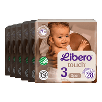 Libero Touch 3 åpen bleie - 6 x 28 stk.