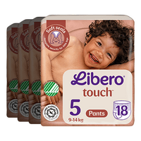 Libero Touch 5 Buksebleie - 4 x 18 stk.