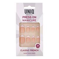 UNIQ Press-On Negler med Lim - Classic French - 24 stk.