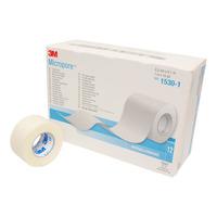 Micropore kirurgisk tape 2,5 cm x 9,1 m hvit- 12 ruller