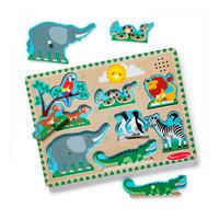 Melissa and Doug Zoo Dyrelyd Puslespill - 1 stk.