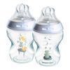 Tommee Tippee Natural Start Tåteflaske 260 ml. - Deco Blå - 2 stk.
