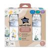 Tommee Tippee Natural Start Tåteflaske 260 ml. - Deco Blå - 2 stk.
