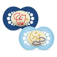 MAM Original Night Smokk Blå/Hvit 16-36 mnd. - 2 stk.