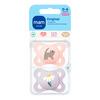 MAM Original Silikon Smokk 0-6 mnd., Rosa/Lilla - 2 stk