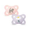 MAM Original Naturgummi Smokk Rosa/Lilla 0-6 mnd. - 2 stk.