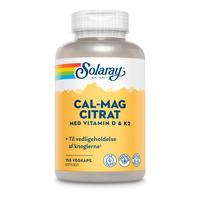 Solaray Cal-Mag Citrat med vitamin D og K2 - 150 kapsler
