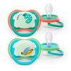 Philips Avent Ultra Air Nighttime Soother 6-18 m - grønn, blå - 2 stk.