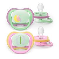 Philips Avent Smokk Ultra Air Nighttime 6-18 m - grønn, lyserosa - 2 stk.