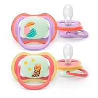 Philips Avent Smokk Ultra Air Nighttime 18 m+ - lilla, rød - 2 stk.