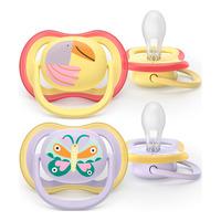 Philips Avent Smokk Ultra Air 0-6 m - gul, lilla - 2 stk.
