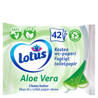 Lotus Fuktig Toalettpapir Aloe Vera - 42 stk.