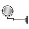Gillian Jones Dobbeltsidig Veggspeil m. LED lys X1/X10 forstørrelse - Matt svart - 1 stk.