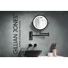Gillian Jones Dobbeltsidig Veggspeil m. LED lys X1/X10 forstørrelse - Matt svart - 1 stk.
