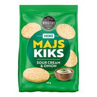 Nordthy Mini Maiskjeks Sour Cream & Onion - 60 g.