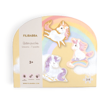 Filibabba Sett med 7 puslespill - Unicorn Shores - 1 stk.