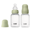BIBS Baby Bottle Round Silicone 150 ml Slow Flow Sage - 2 stk.