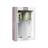 BIBS Babyflaske rund silikon 270 ml Medium Flow Sage - 2 stk.