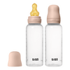 BIBS Babyflaske Rund Latex 270 ml Medium Flow Blush - 2 stk.