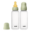 BIBS Babyflaske Rund Latex 270 ml Medium Flow Sage - 2 stk.
