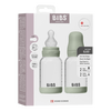BIBS Babyflaske i glass, rund silikon 120 ml Slow Flow Sage - 2 stk.