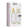 BIBS Babyflaske i glass, rund lateks 240 ml Medium Flow Ivory - 2 stk.
