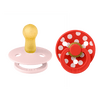 BIBS Smokk Studio Colour Latex Polka Size 2 Blossom/Candy Apple - 2 stk.