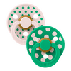 BIBS Smokk Studio Colour Latex Polka Størrelse 2 Petal/Cactus - 2 stk.